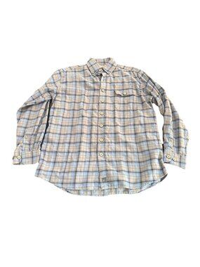 Men’s Southern Marsh Blue Plaid Button Down Size Medium